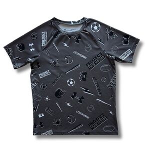 Under Armour HeatGear Boys Graphic Shirt YLG Black